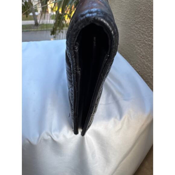 🍒 CHANEL 2.55 Line Matelasse Long Wallet Black Leather Quilted France w/Dustbag - Picture 6 of 13